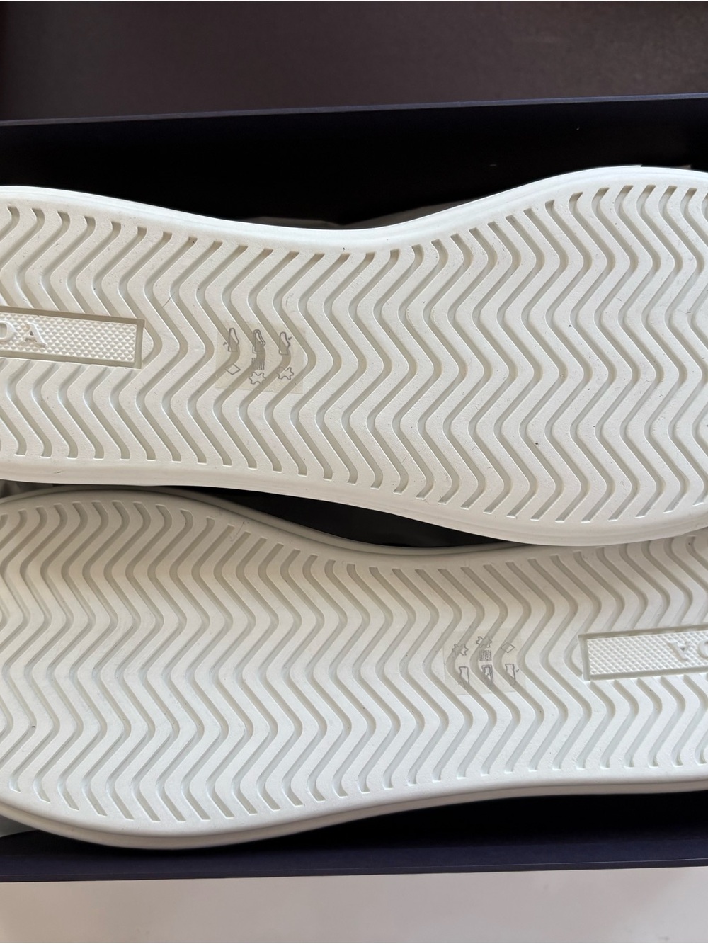 Prada Men’s Black and White Leather Sneakers - Picture 6 of 8